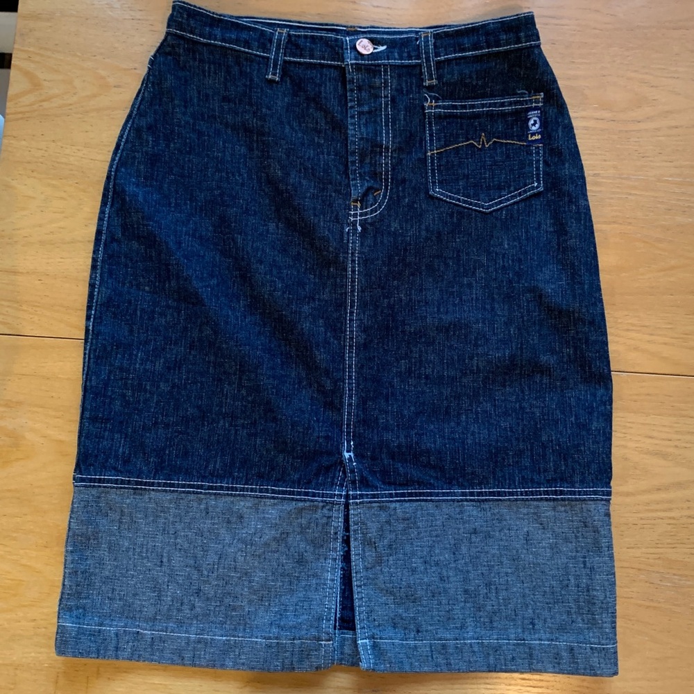 Lois two tone Denim Skirt